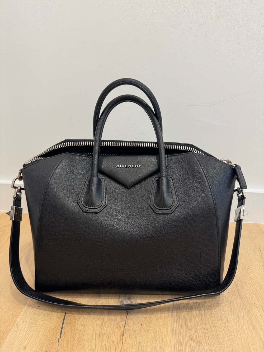 Givenchy Black Top-Handle Satchel with Detachable Strap